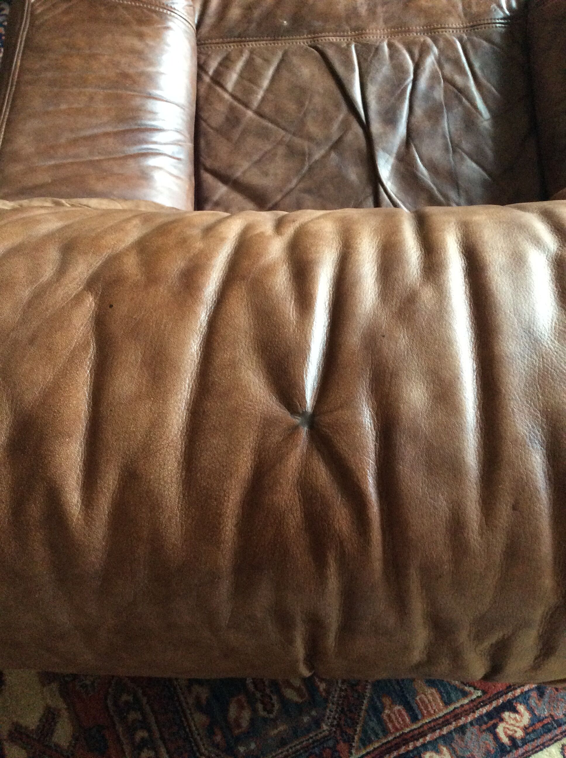 Vintage brown leather armchair