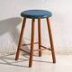 Antique wooden stool with a round seat – Central Europe, around 1950