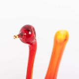Swedish Art glass Birds sculptures from Bergdala, 1970’s