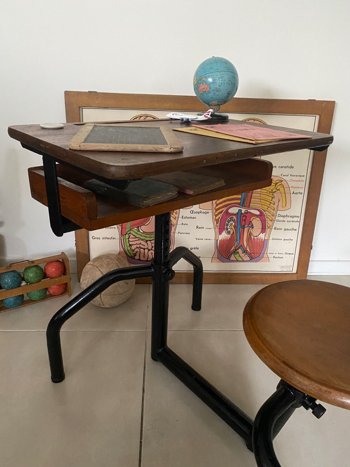Vintage school desk