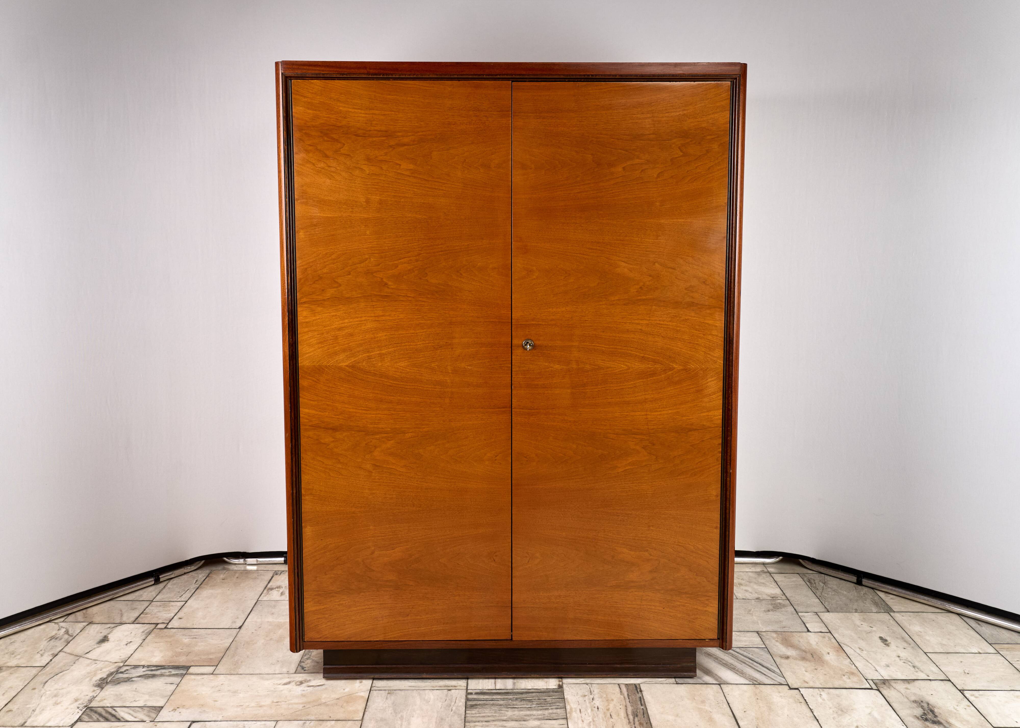 Art Deco Wardrobe, Český Nábytek, 1960, Czechoslovakia