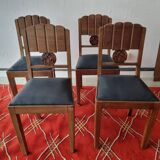 4 chaises Art Déco
