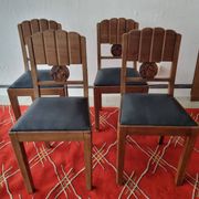 4 chaises Art Déco