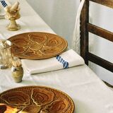 Serviettes de table coton marine