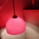 Vintage hanging lamp in red opaline of the 50/60