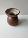 Pyrite stoneware ceramic vase, diabolo shape, signed Monogram Phi