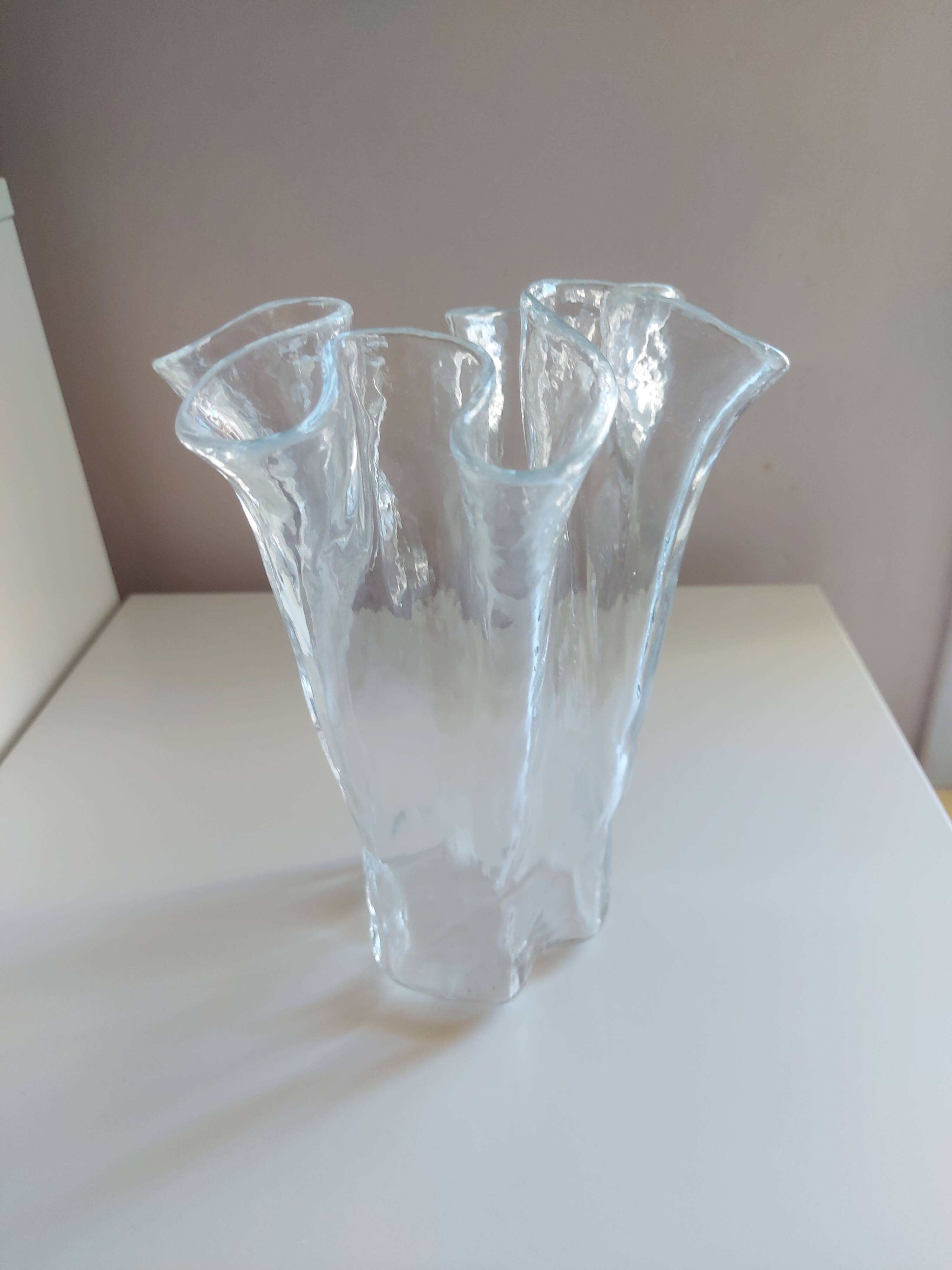 Crumpled Finnish Glass Vase