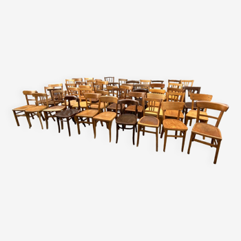 50 mismatched bistro chairs French Restaurant THonet mismatch wood bistro bentwood chairs baumann