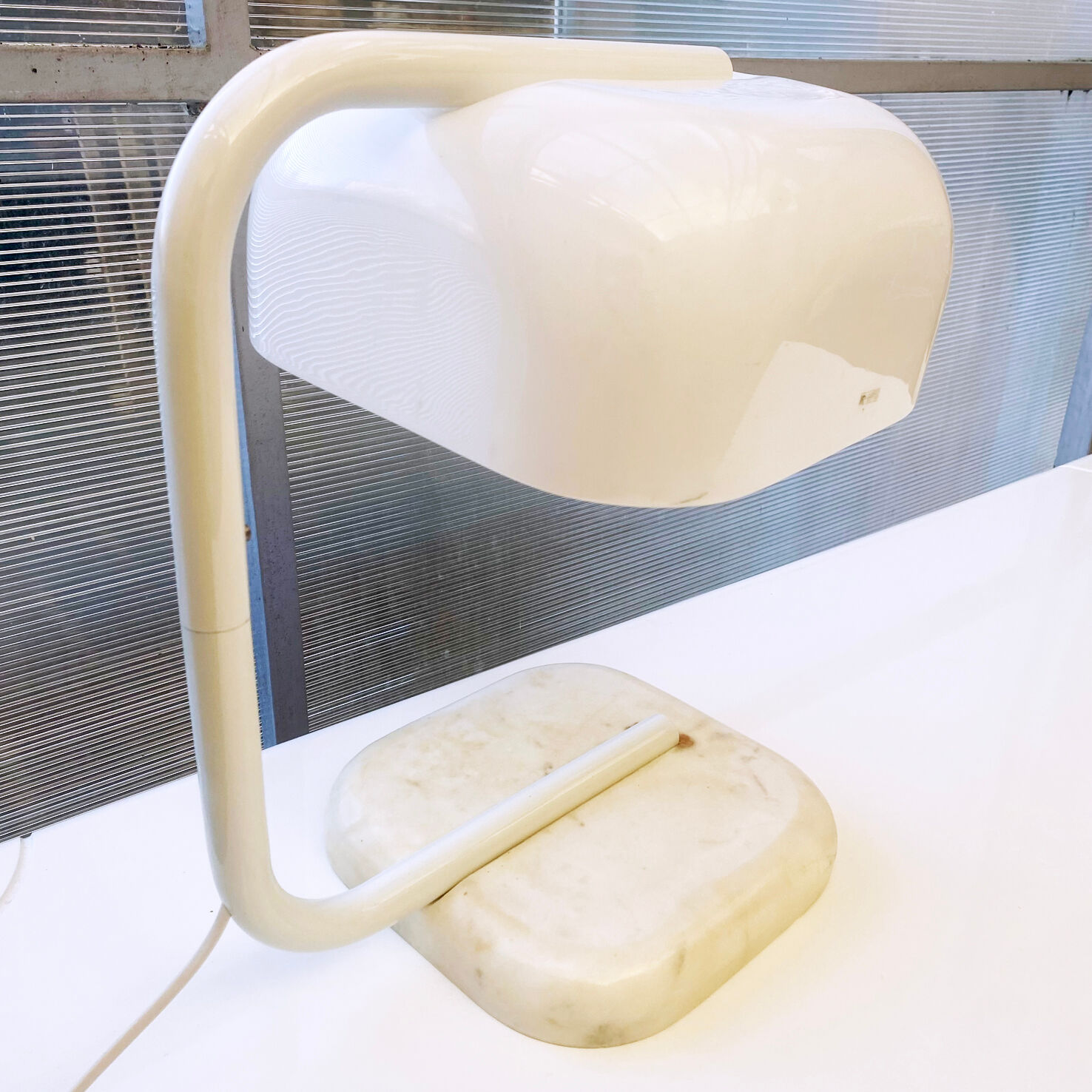 Desk Lamp Base Marble Harvey Guzzini 70s