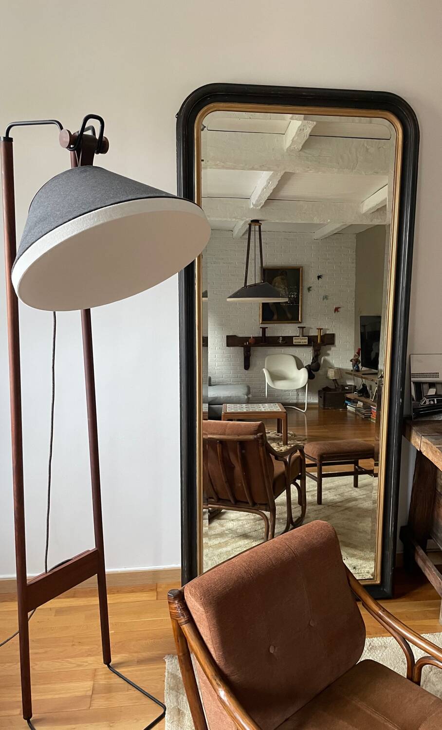 Very large antique shop mirror