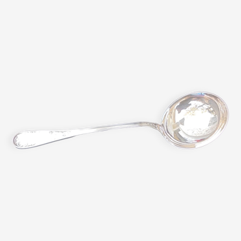 Silver metal soup ladle