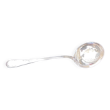 Silver metal soup ladle