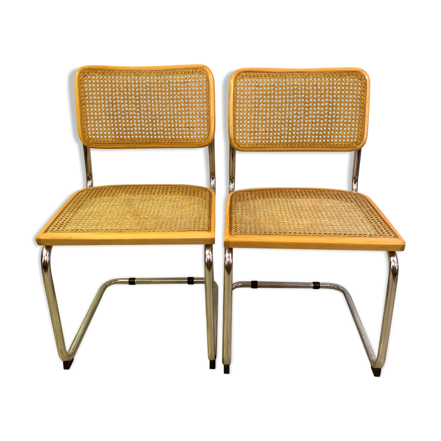 Lot of 2 chairs Cesca by Marcel Breuer