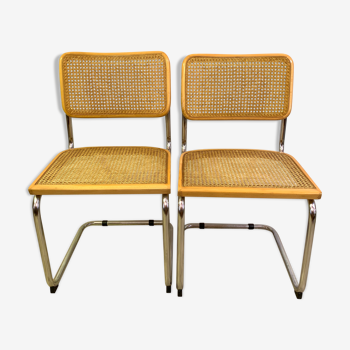 Lot of 2 chairs Cesca by Marcel Breuer