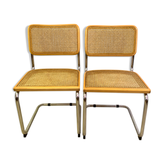 Lot of 2 chairs Cesca by Marcel Breuer