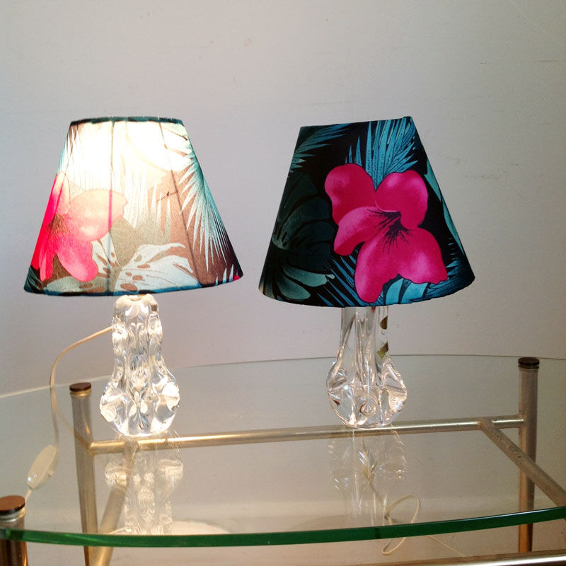 Pair of Crystal x jungle lamp