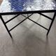 Square coffee table in Majorelle blue zellige, handmade – 60 × 60 cm