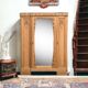 Parisian Art Deco style wardrobe in solid raw oak, 1950