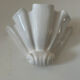 Pair of porcelain wall lamps France 1970
