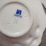 Dish drainer + 2 Silea Barbotine porcelain plates