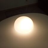 Vintage 60s ceiling light in milky white opaline