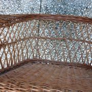 Children's basket chair in vintage braided wicker