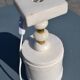 Lamp in white alabaster and brass