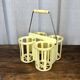 Porte-bouteille vintage jaune