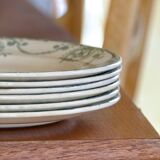 Assiettes XIXe Longwy, terre de fer "Pierrefonds"