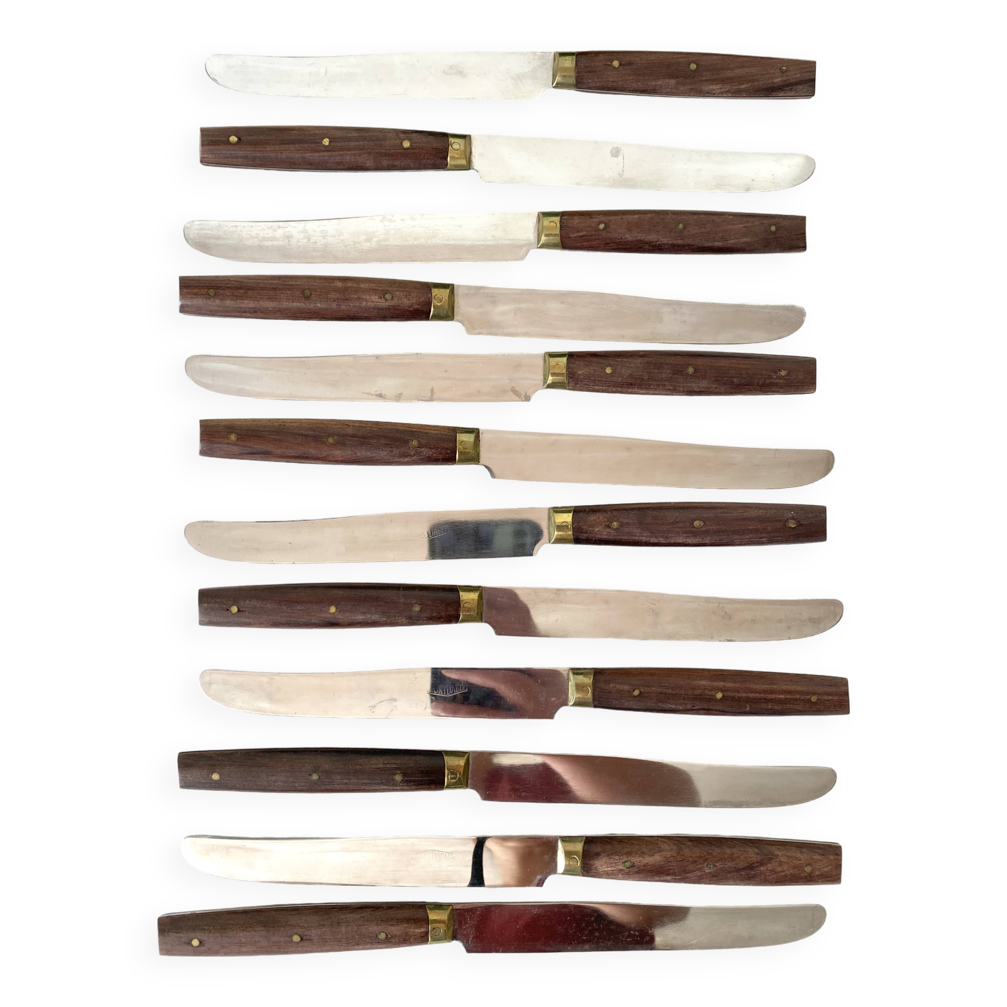 Vintage stainless steel and wood knives