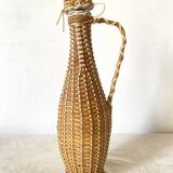 Rattan and scoubidou bottle