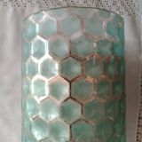 Cylindrical vase frosted honeycomb glass