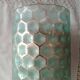 Cylindrical vase frosted honeycomb glass