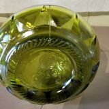 Vintage olive green glass carafe