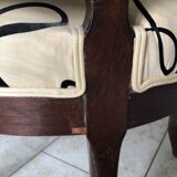 Fauteuil / chauffeuse Style Napoleon 3 en acajou