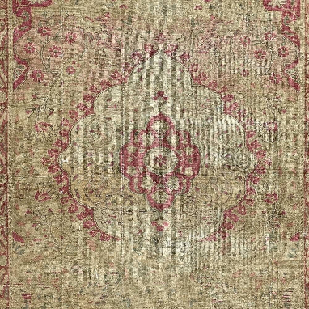 Vintage Handmade Turkish Kayseri Rug, 100% Wool