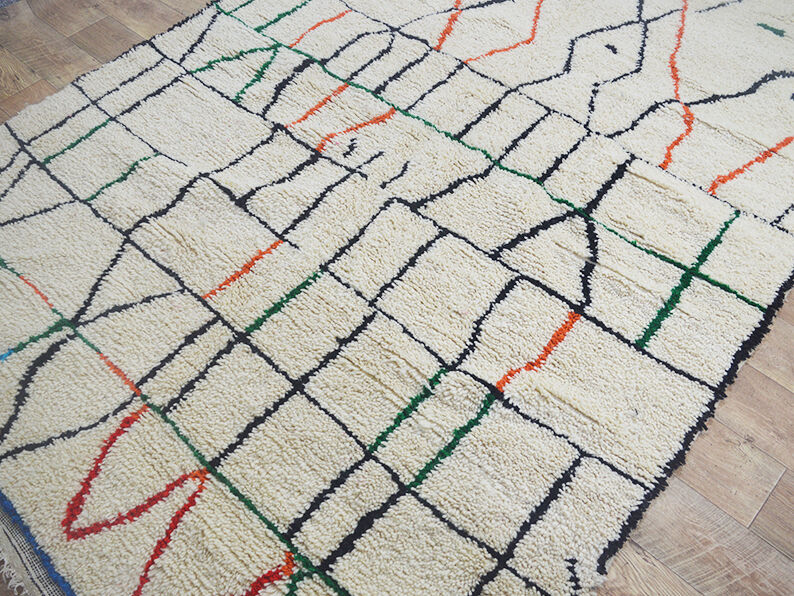 Colorful berber carpet handmade 320 x 198 cm