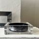Cendrier design en Plexiglass et métal chromé, Guzzini 1970