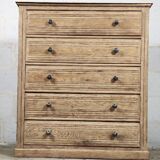 Oak chest of drawers five drawers