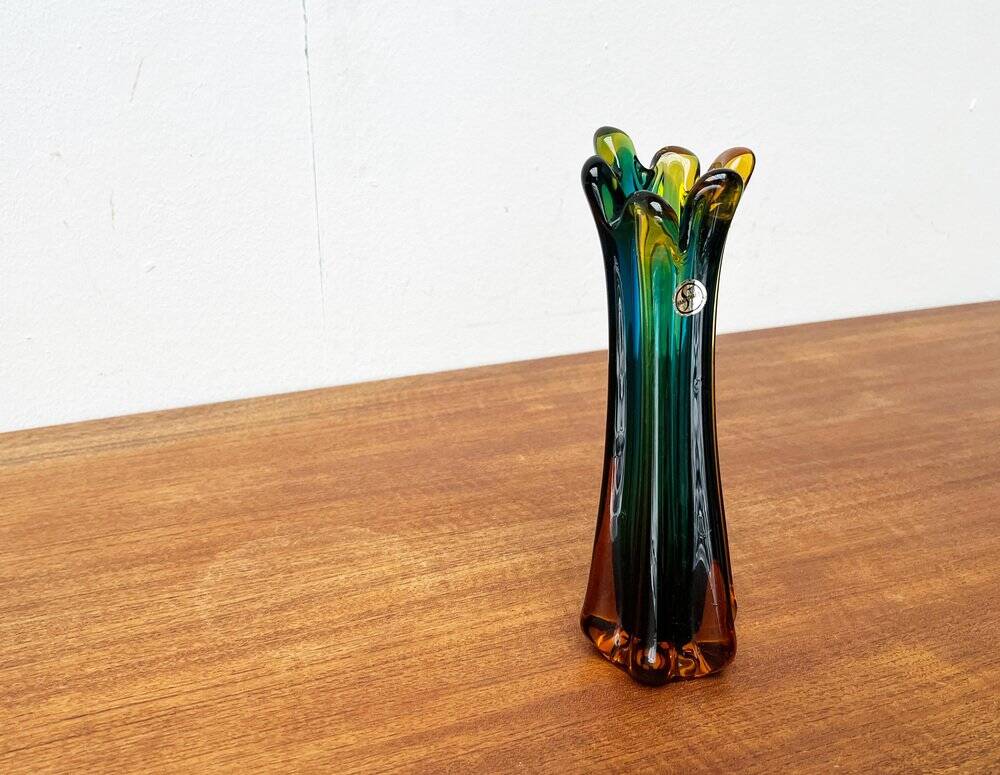 Italian Sommerso vase in Murano glass attributed to Flavio Poli for Seguso, 1970s.