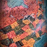 World map terrestrial 1983