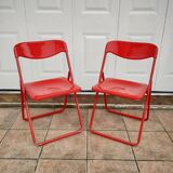 Pair of Italian folding chairs