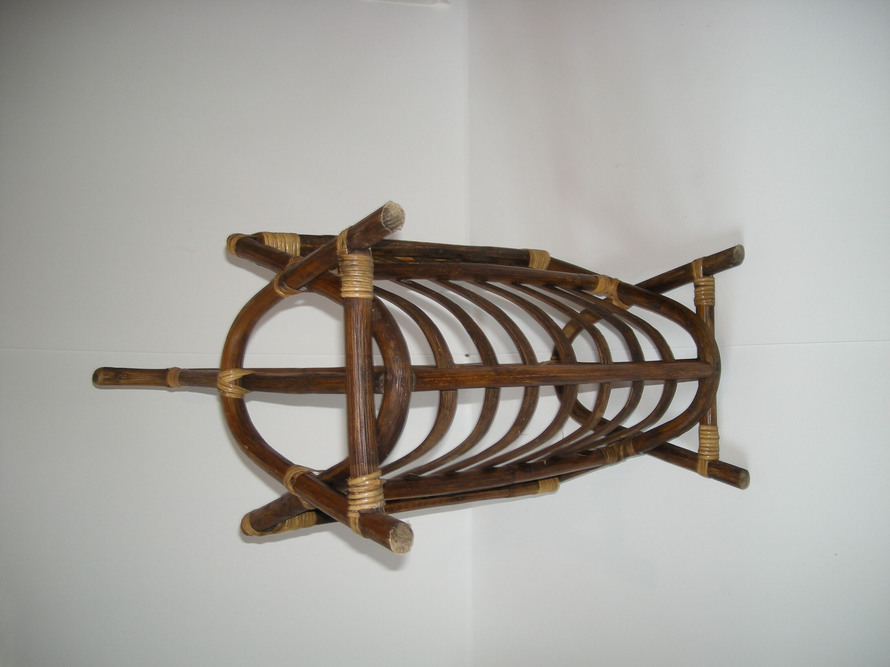 Bamboo magazine holder, rattan