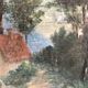 Mid 20th Century French Farmhouse Landscape Oil Painting on Board