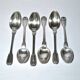 Set of 6 CHRISTOFLE Chinon coffee spoons, 14cm filet model