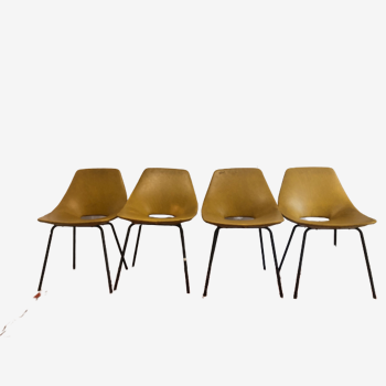 Set de 4 chaises de Pierre Guariche