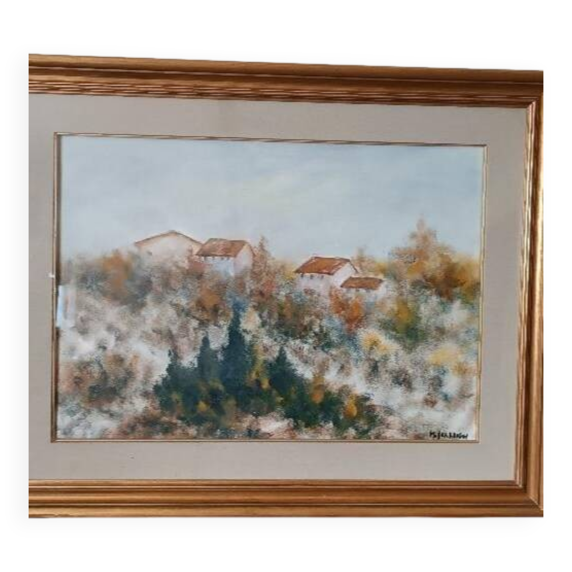 Oil on canvas Marino Scardigli (Pistoia, 1921-Pescia, 2005) - Tuscan landscape