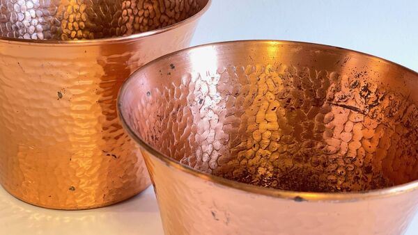 CACHE-POTS Cuivre Martelé ANNEES 60
