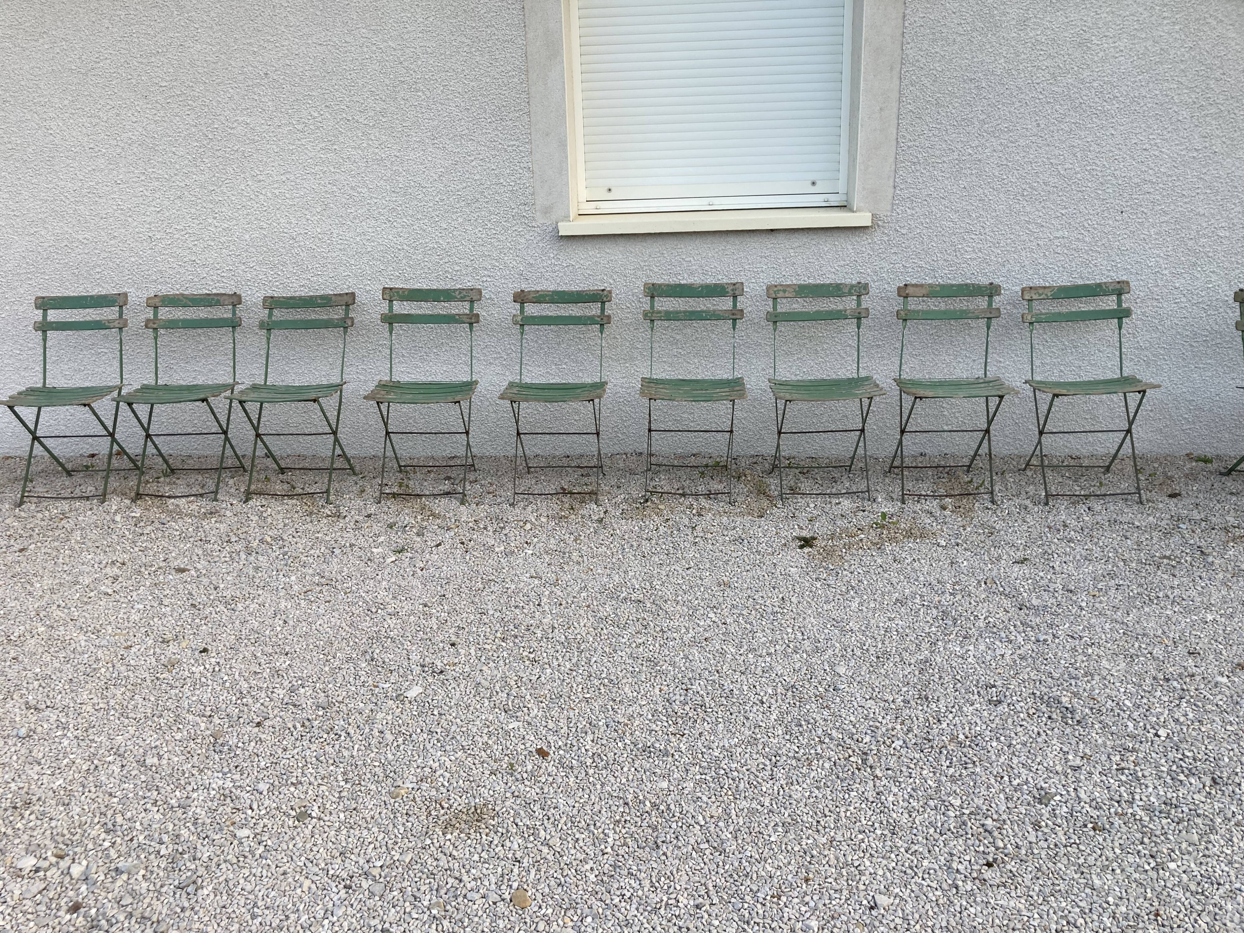 9 folding garden chairs