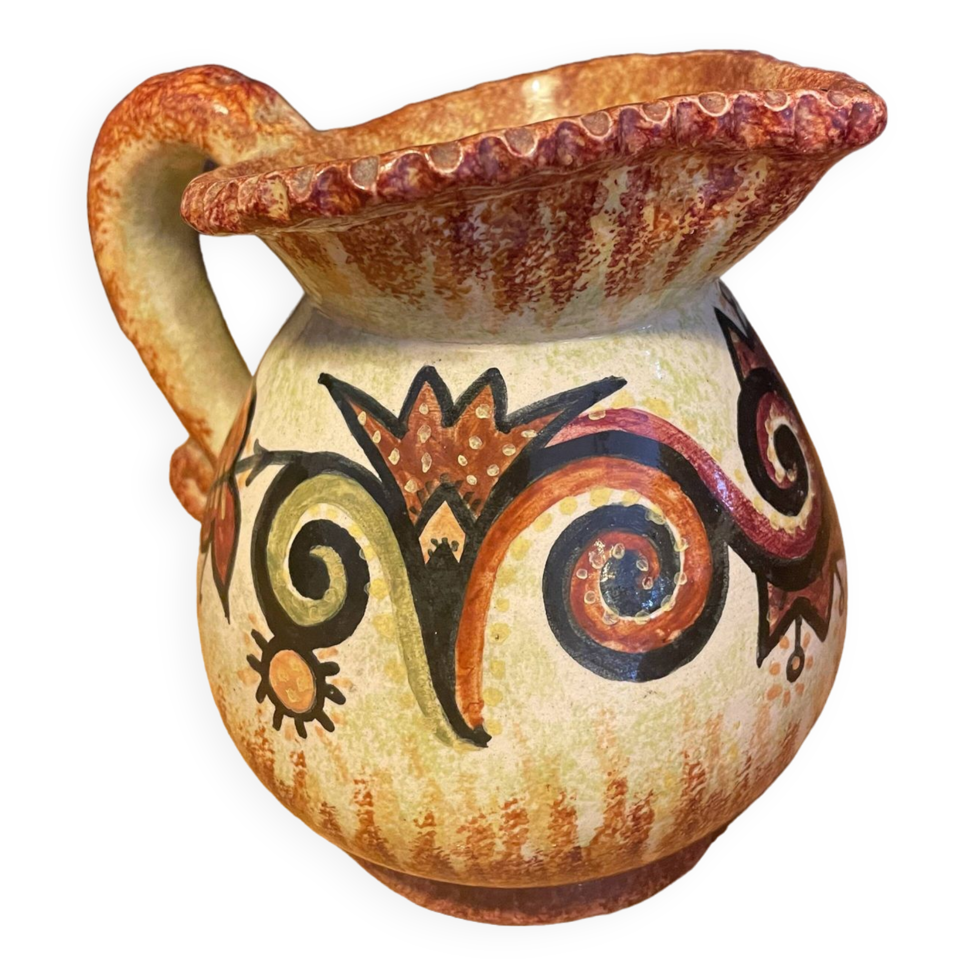 Milk jug signed P. Fouillen